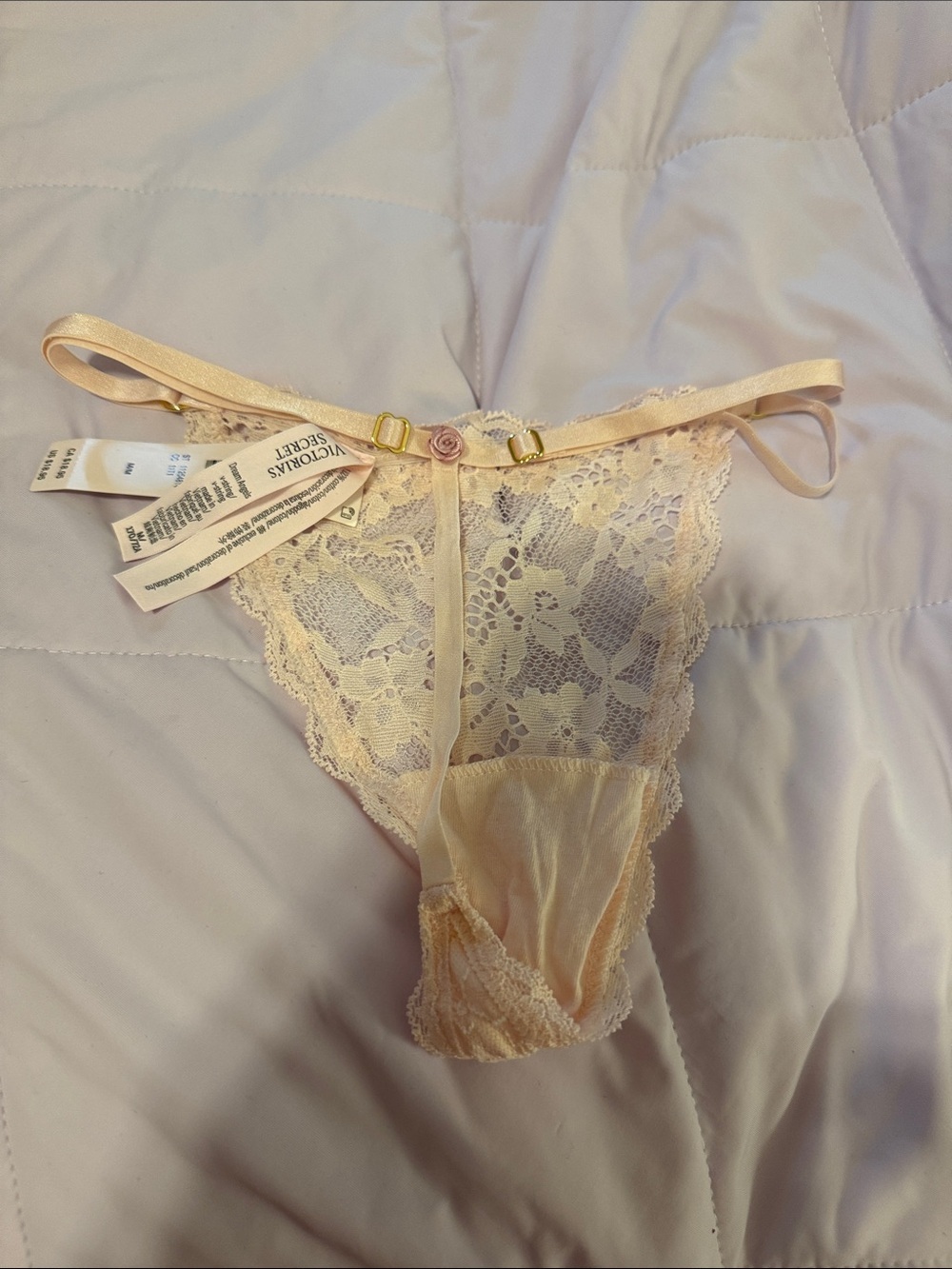 NWT Victoria’s Secret Pink Lace G String Panty - Picture 2 of 2